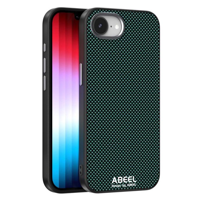 ABEEL - ABEEL iPhone 16e Skal Magnetiskt Tryckt TPU Läder Grön