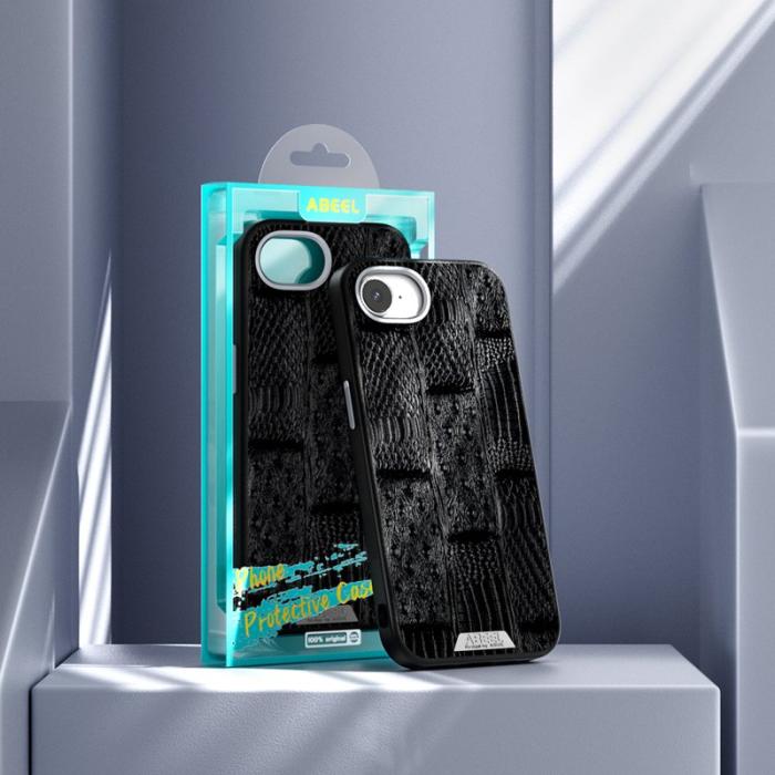 ABEEL - ABEEL iPhone 16e Skal MagSafe Beast Textur Svart