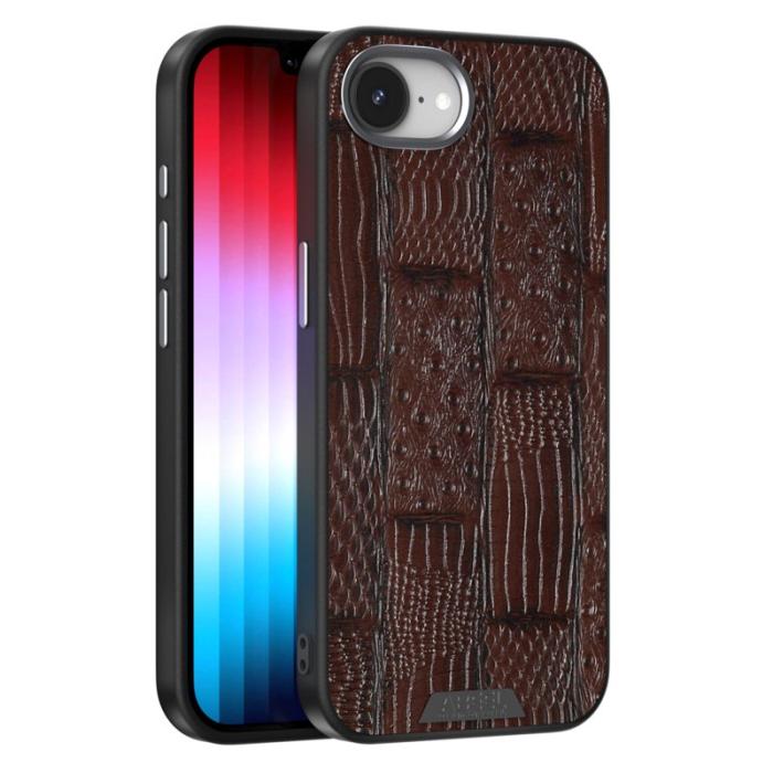 ABEEL - ABEEL iPhone 16e Skal MagSafe Kompatibel Beast Textur Kaffe