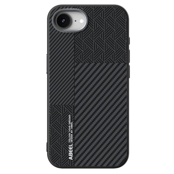 ABEEL - ABEEL iPhone 16e Skal MagSafe PC TPU Aluminium PU Läder Textur 1