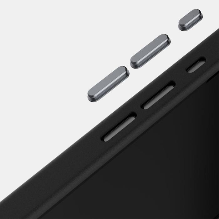 ABEEL - ABEEL iPhone 16e Skal MagSafe PC TPU Aluminium Svart