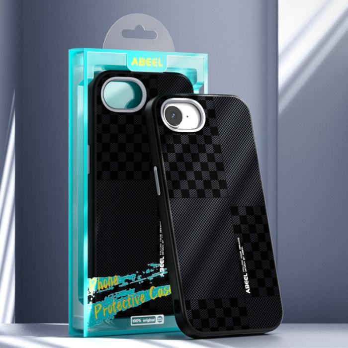 ABEEL - ABEEL iPhone 16e Skal MagSafe PC TPU Aluminium Svart