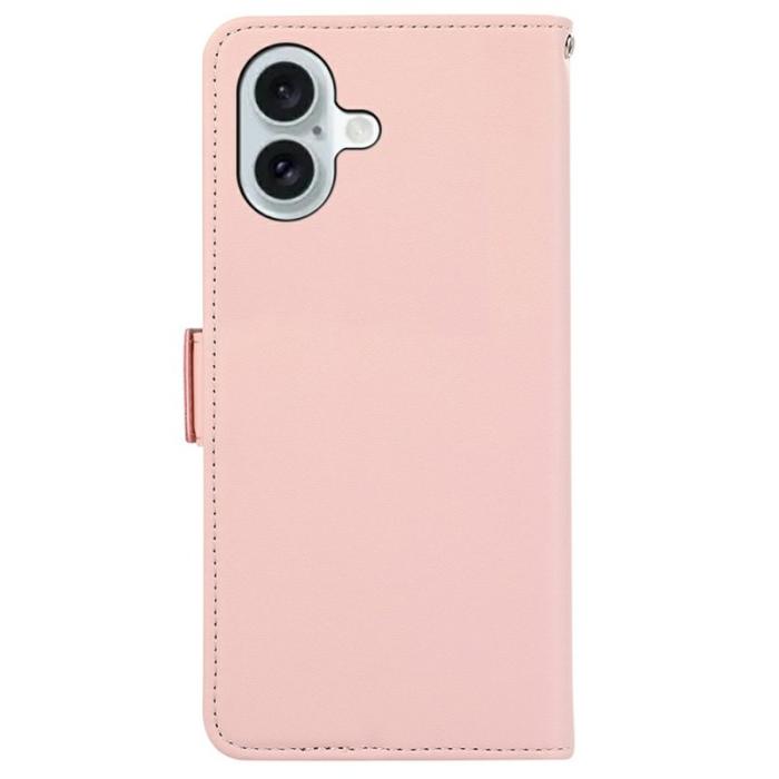 ABEEL - ABEEL iPhone 17 Fodral Läder med RFID-blockering - Rosa