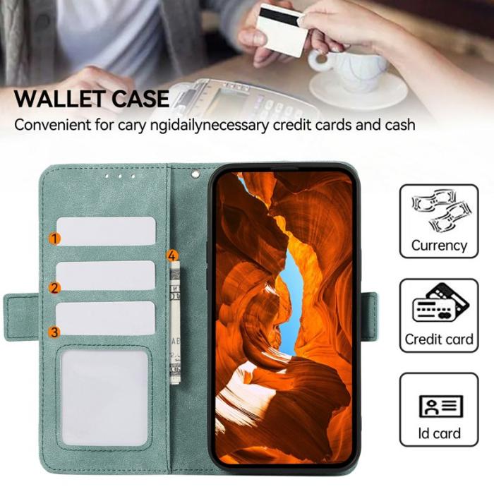 ABEEL - ABEEL iPhone 17 Fodral PU Läder Folio Ställ Baby Blue