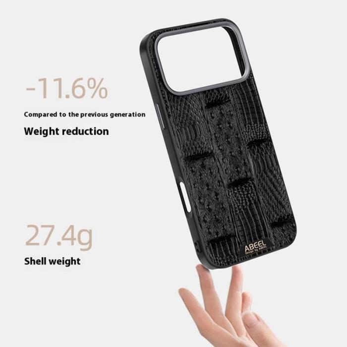 ABEEL - ABEEL iPhone 17 Pro Max Skal MagSafe Beast Textur Svart