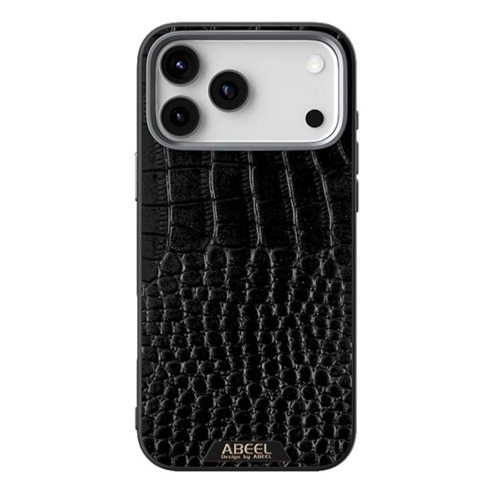 ABEEL - ABEEL iPhone 17 Pro Max Skal MagSafe Krokodiltextur Svart