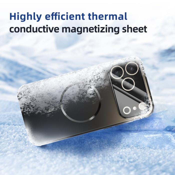 ABEEL - ABEEL iPhone 17 Pro Skal Magnetiskt TPU PC Kylande Matt Titanium Grey