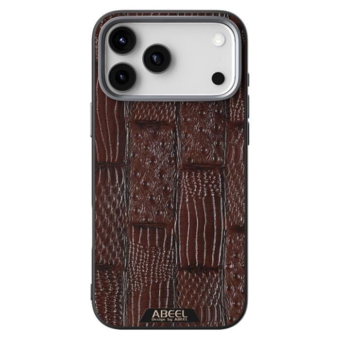 ABEEL - ABEEL iPhone 17 Pro Skal MagSafe Kompatibel Beast Textur Kaffe