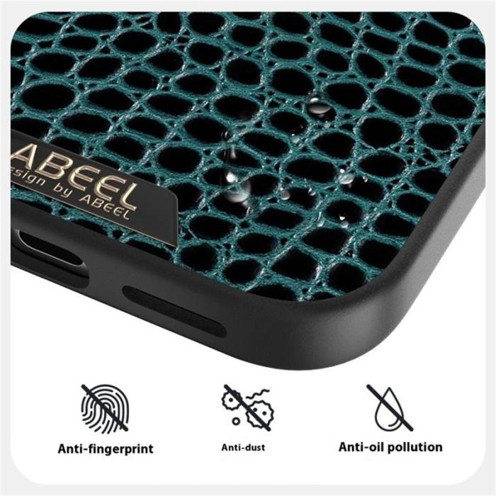 ABEEL - ABEEL iPhone 17 Pro Skal MagSafe Kroko Textur Kaffe