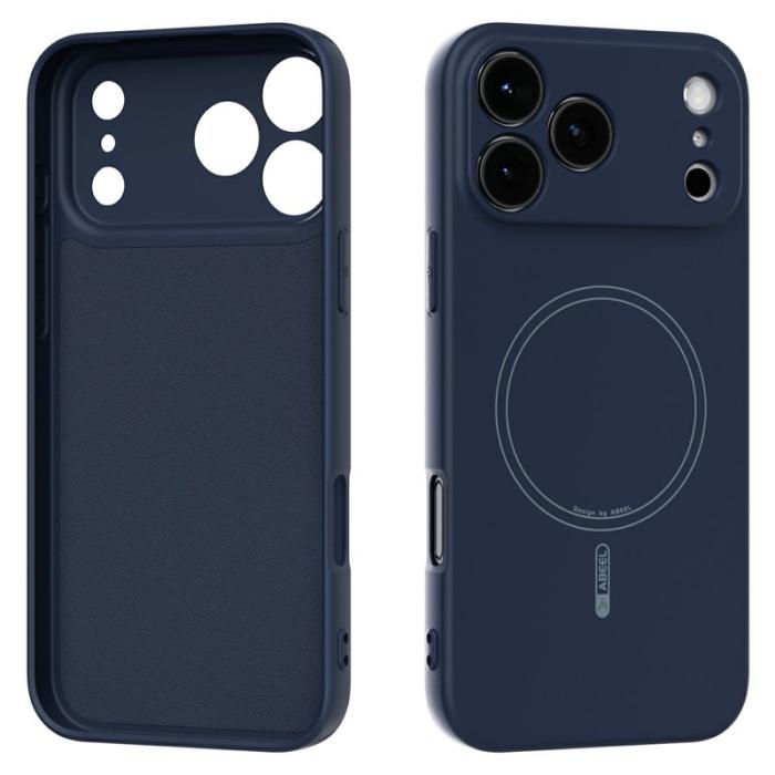 ABEEL - ABEEL iPhone 17 Pro Skal MagSafe Liquid Silicone Mörkblå