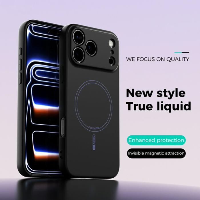 ABEEL - ABEEL iPhone 17 Pro Skal MagSafe Liquid Silicone Svart