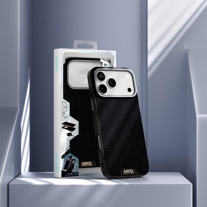 ABEEL - ABEEL iPhone 17 Pro Skal MagSafe Texturerad Bakcover - Kaffe