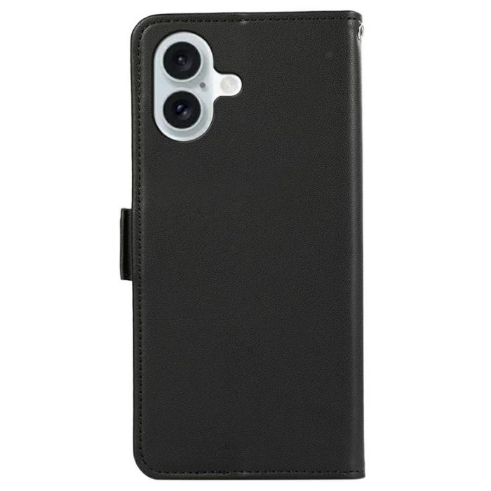 ABEEL - ABEEL iPhone 17 Skal Läder Fodral med RFID Blockering - Svart