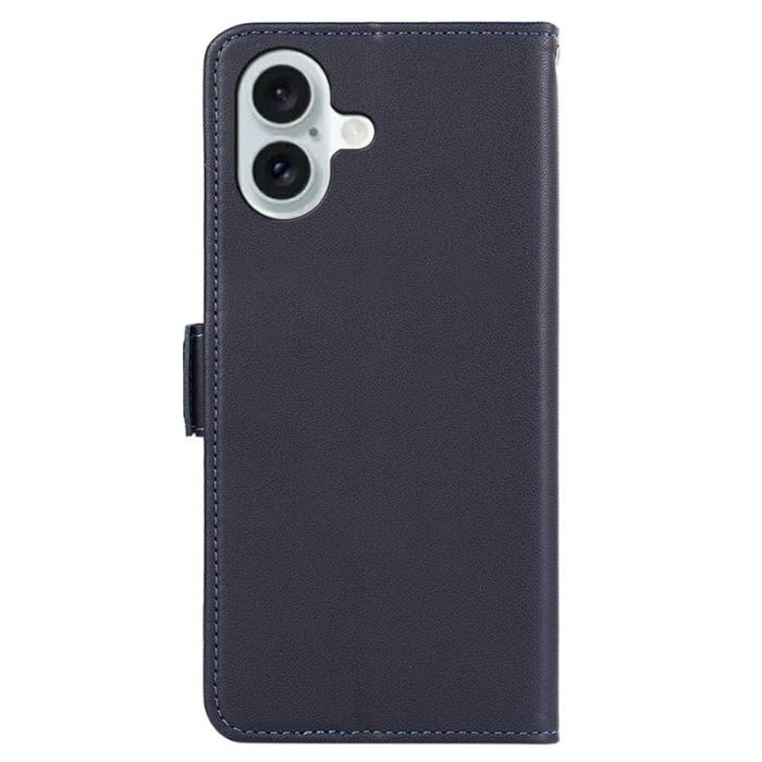 ABEEL - ABEEL iPhone 17 Skal Läder Fodral med RFID Skydd - Blå