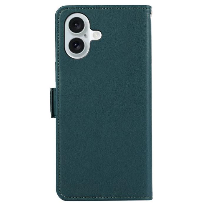 ABEEL - ABEEL iPhone 17 Skal Läder Fodral med RFID Skydd - Grön