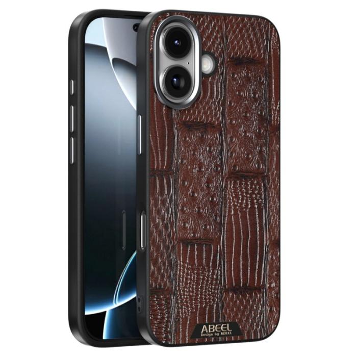 ABEEL - ABEEL iPhone 17 Skal MagSafe Kompatibel Beast Textur Kaffe