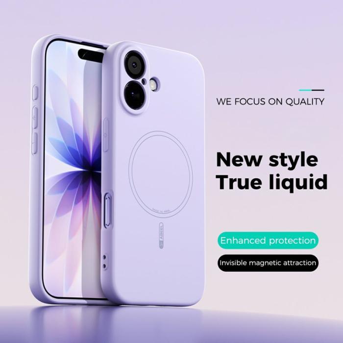 ABEEL - ABEEL iPhone 17 Skal MagSafe Kompatibel Lila Liquid Silicone