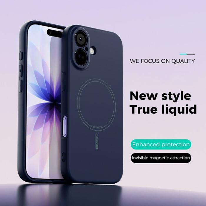 ABEEL - ABEEL iPhone 17 Skal MagSafe Kompatibel Mörkblå Silikon