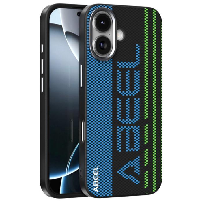 ABEEL - ABEEL iPhone 17 Skal MagSafe Kompatibel PC TPU Läder Svart