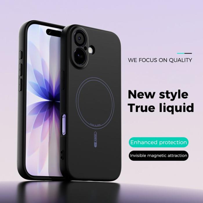 ABEEL - ABEEL iPhone 17 Skal MagSafe Kompatibel Svart Liquid Silicone