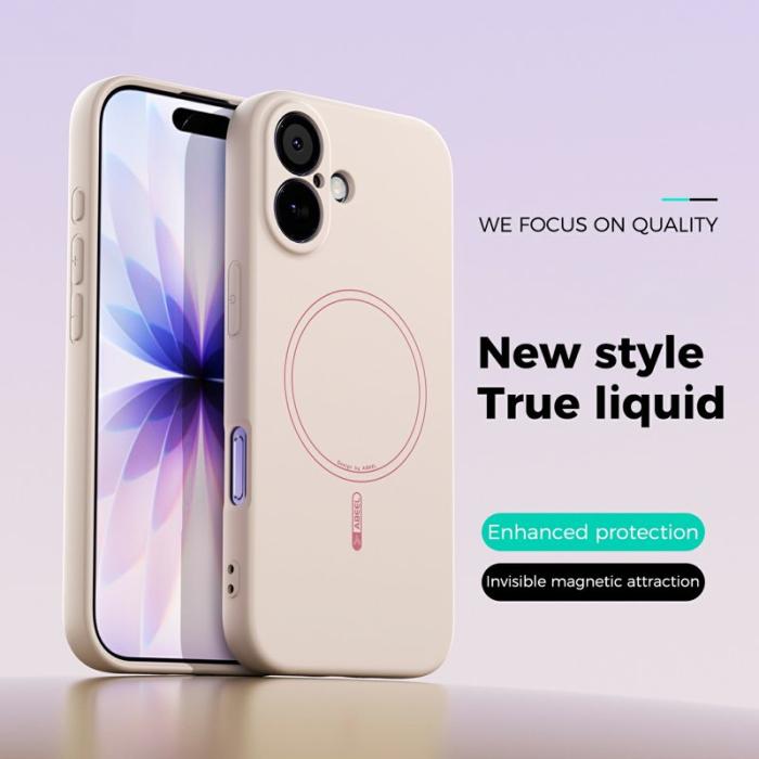 ABEEL - ABEEL iPhone 17 Skal MagSafe Kompatibelt Silikon Beige