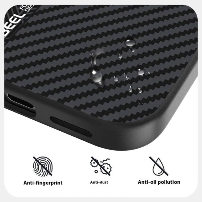 ABEEL - ABEEL iPhone 17 Skal PC TPU Aluminium PU Läder MagSafe - Textur 1