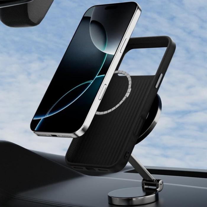 ABEEL - ABEEL iPhone 17 Skal PC TPU Aluminium PU Läder MagSafe - Textur 2