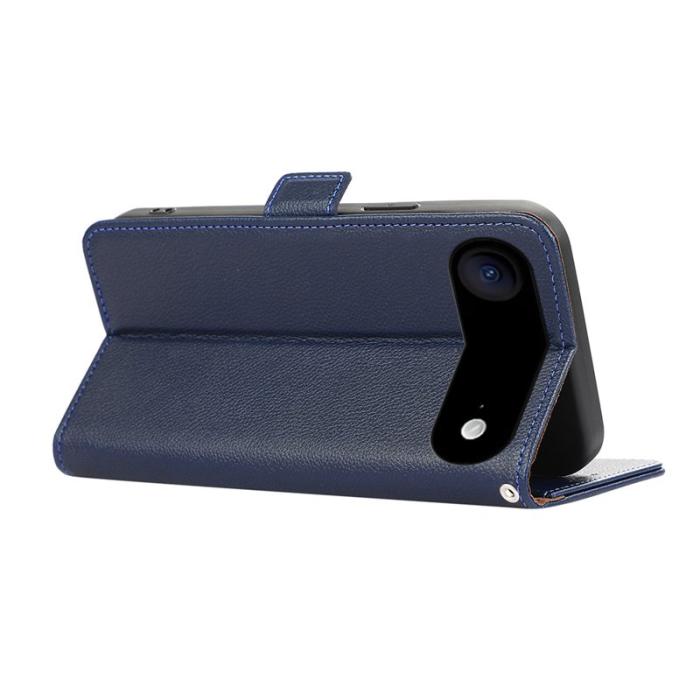 ABEEL - ABEEL iPhone Air Fodral Litchi Textur Läder RFID Blå