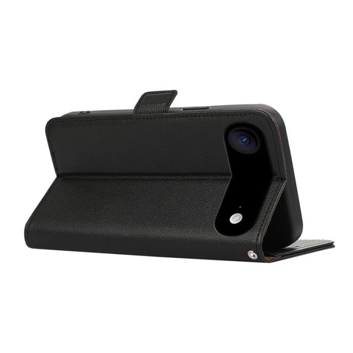 ABEEL - ABEEL iPhone Air Fodral Litchi Textur Läder RFID Blocker - Svart