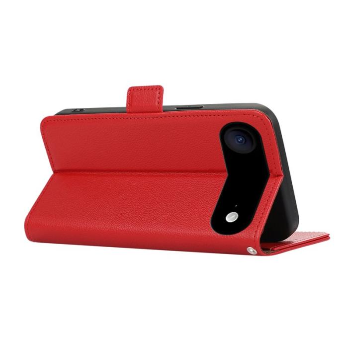 ABEEL - ABEEL iPhone Air Fodral Litchi Textur Läder RFID Blockering Röd