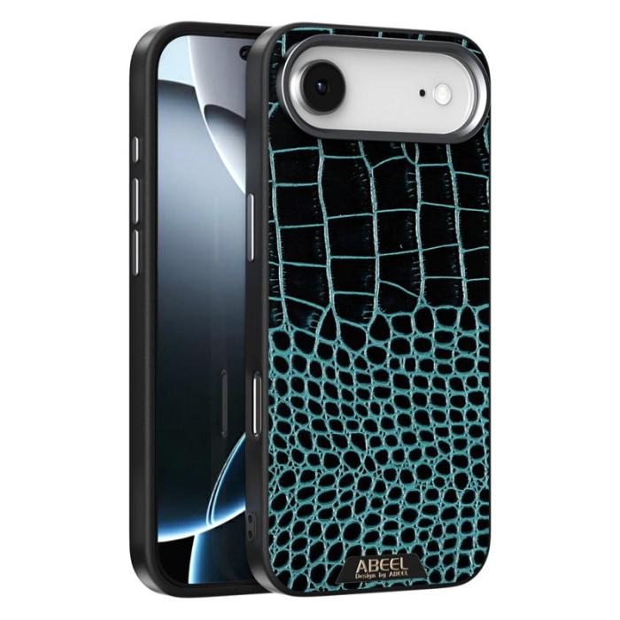 ABEEL - ABEEL iPhone Air Fodral MagSafe Krokodiltextur Grön
