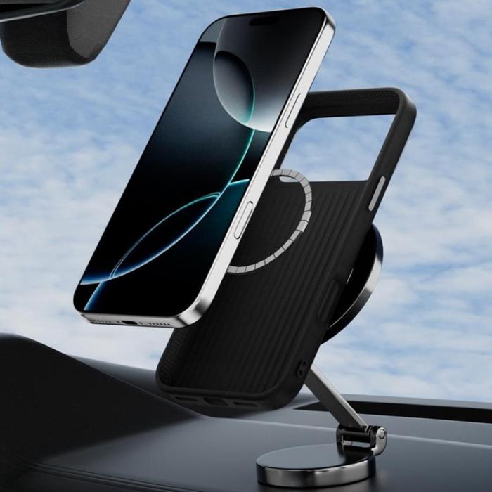 ABEEL - ABEEL iPhone Air Fodral PC + TPU + Aluminium + PU Läder - Textur 2