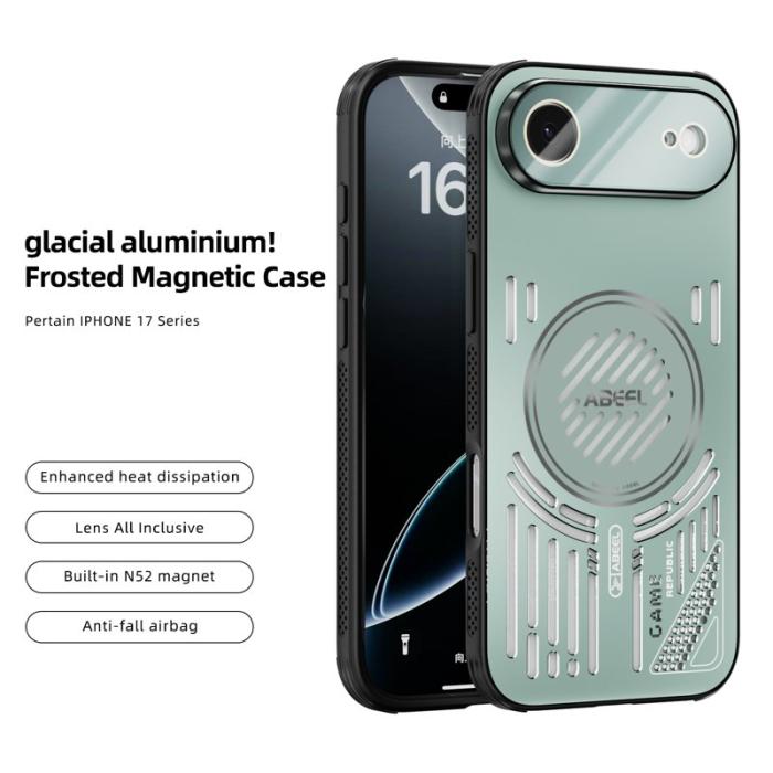 ABEEL - ABEEL iPhone Air Skal Aluminium + PC + TPU - Ljusgrön