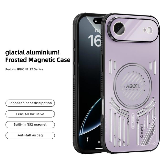 ABEEL - ABEEL iPhone Air Skal Aluminium + PC + TPU - Rosa Lila