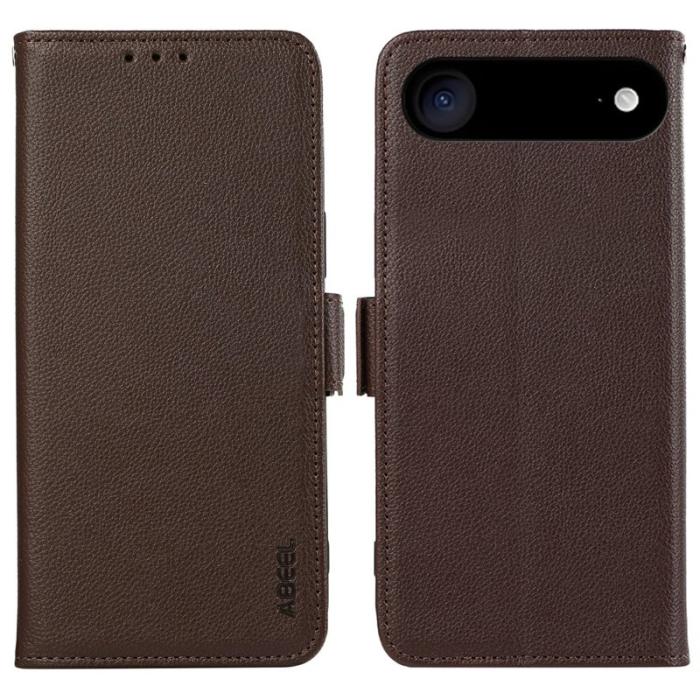 ABEEL - ABEEL iPhone Air Skal Litchi Textur Läder RFID Skydd - Brun