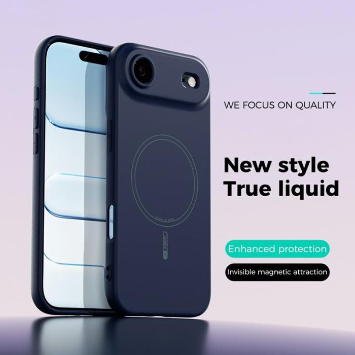 ABEEL - ABEEL iPhone Air Skal MagSafe Kompatibel Mörkblå Silikon