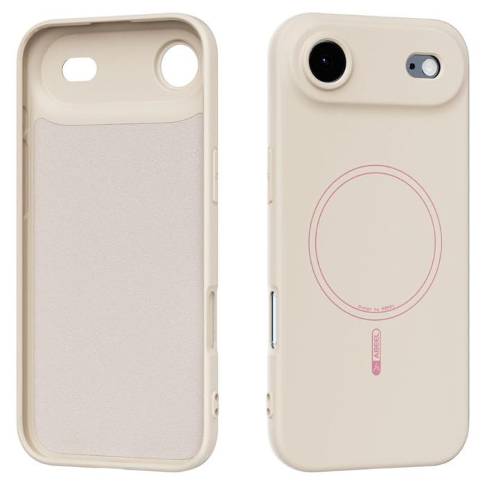 ABEEL - ABEEL iPhone Air Skal MagSafe Kompatibel Silikon Beige