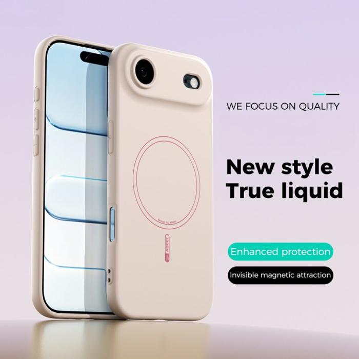 ABEEL - ABEEL iPhone Air Skal MagSafe Kompatibel Silikon Beige