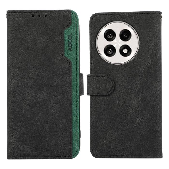 ABEEL - ABEEL Leather Case OnePlus 13R 5G Flipfodral RFID Blockering - Svart