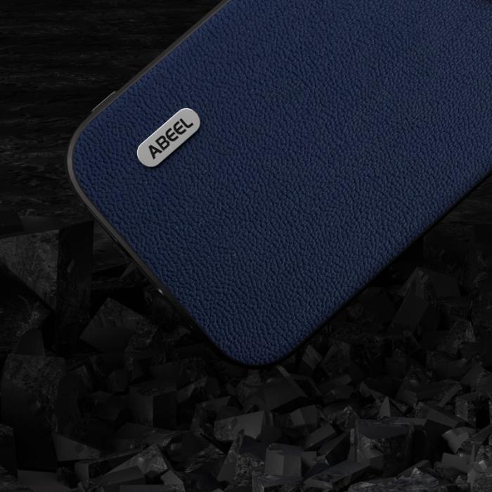 ABEEL - ABEEL Litchi Texture Case Samsung Galaxy A14 4G/5G - Blå