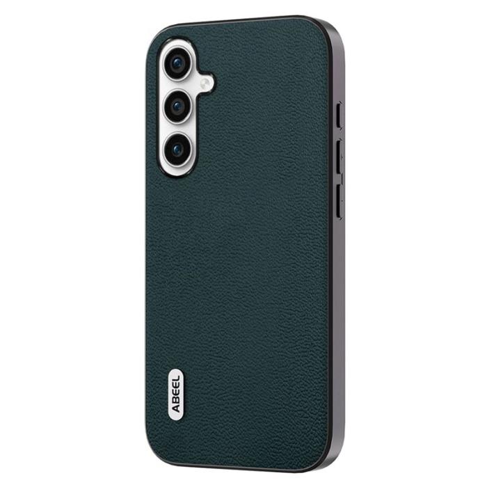 ABEEL - ABEEL Litchi Texture Case Samsung Galaxy A14 4G/5G Midnight Green