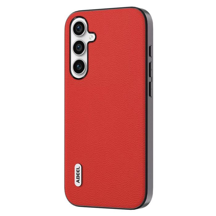 ABEEL - ABEEL Litchi Texture Case Samsung Galaxy A14 4G/5G - Röd