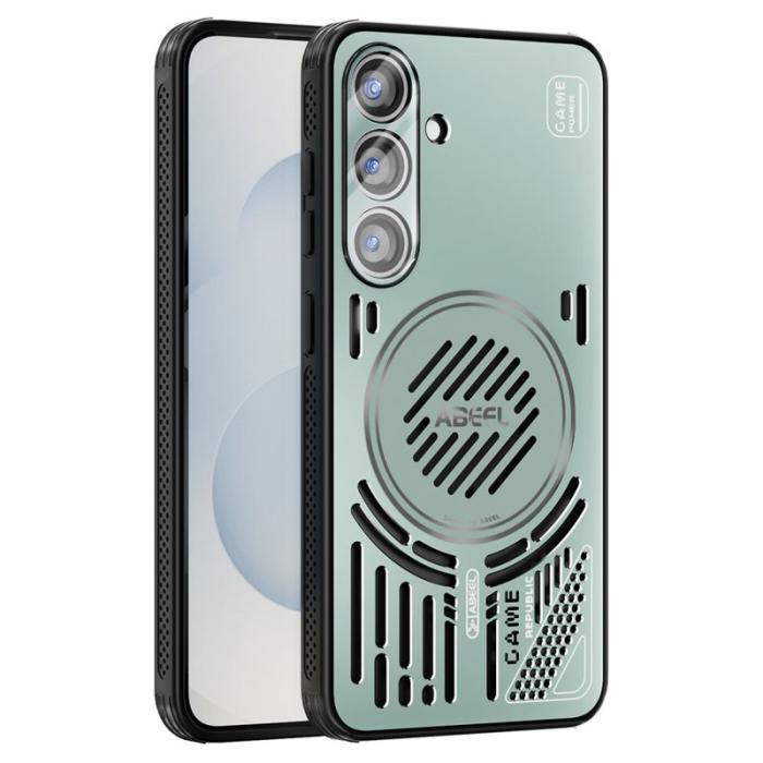 ABEEL - ABEEL Magnetic Case för Samsung Galaxy S25 Aluminium + TPU - Ljusgrön