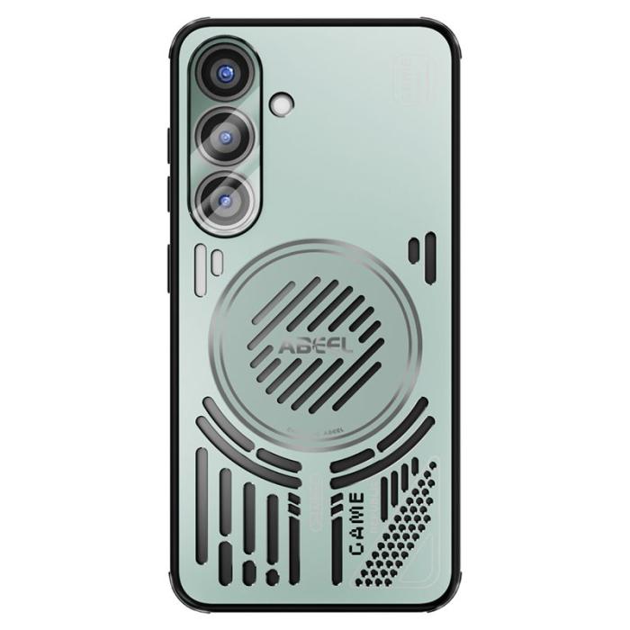 ABEEL - ABEEL Magnetic Case för Samsung Galaxy S25 Aluminium + TPU - Ljusgrön
