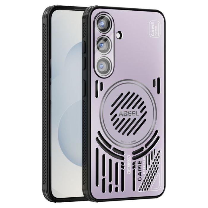 ABEEL - ABEEL Magnetic Case för Samsung Galaxy S25 Aluminium + TPU - Rosa Lila