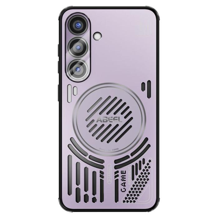 ABEEL - ABEEL Magnetic Case för Samsung Galaxy S25 Aluminium + TPU - Rosa Lila