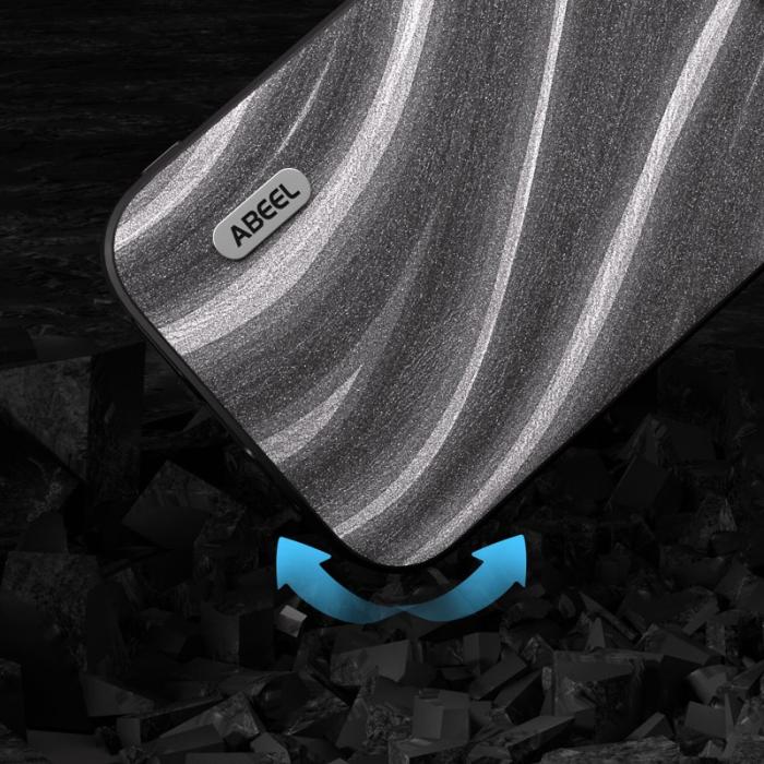 ABEEL - ABEEL Milky Way iPhone 14 Plus Skal PU Läder Grå