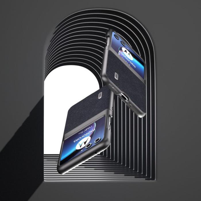 ABEEL - ABEEL Motorola Razr 40 Ultra 5G Fodral i Blått Läder