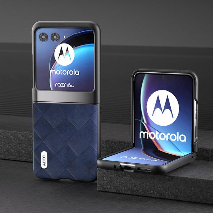 ABEEL - ABEEL Motorola Razr 40 Ultra 5G Fodral PU Läder Blå