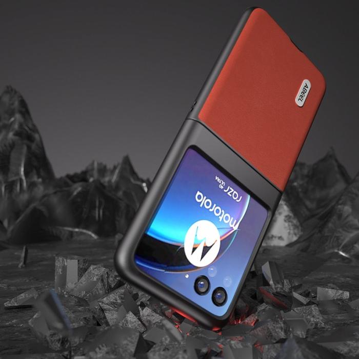 ABEEL - ABEEL Motorola Razr 40 Ultra 5G Skal Haze Textured Röd